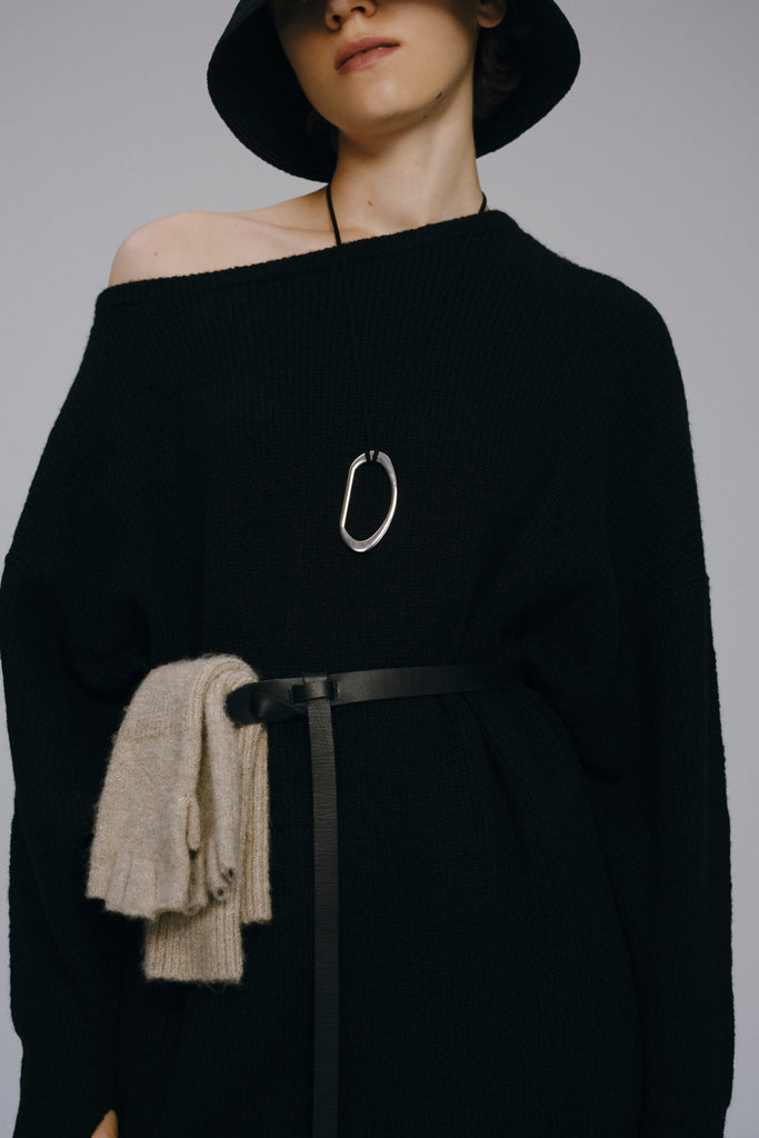one shoulder knit onepiece – louren store
