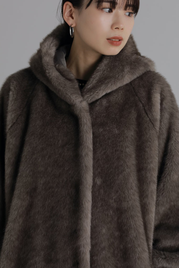 hoodie fur coat