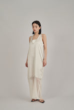 画像をギャラリービューアに読み込む, v-neck sheer hem dress