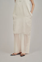 画像をギャラリービューアに読み込む, v-neck sheer hem dress