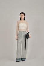 画像をギャラリービューアに読み込む, front slit sheer dress