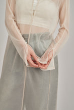 画像をギャラリービューアに読み込む, front slit sheer dress