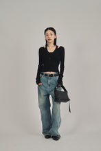 画像をギャラリービューアに読み込む, neck slit short knit cardigan