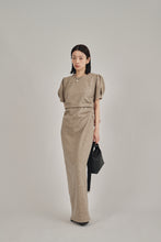 画像をギャラリービューアに読み込む, back open waist drape dress
