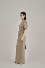 画像をギャラリービューアに読み込む, back open waist drape dress