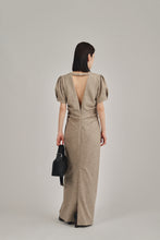 画像をギャラリービューアに読み込む, back open waist drape dress