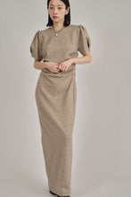 画像をギャラリービューアに読み込む, back open waist drape dress