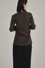 画像をギャラリービューアに読み込む, front button knit cardigan
