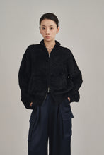 画像をギャラリービューアに読み込む, shaggy zip cardigan