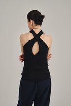 画像をギャラリービューアに読み込む, back cross knit tops