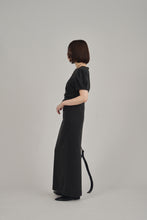 画像をギャラリービューアに読み込む, back open waist drape dress