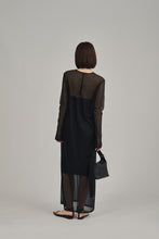 画像をギャラリービューアに読み込む, front slit sheer dress