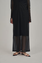 画像をギャラリービューアに読み込む, front slit sheer dress