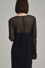 画像をギャラリービューアに読み込む, front slit sheer dress