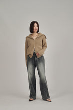 画像をギャラリービューアに読み込む, zip up knit cardigan