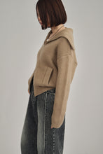 画像をギャラリービューアに読み込む, zip up knit cardigan