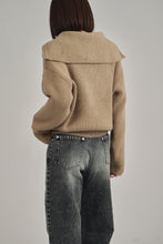 画像をギャラリービューアに読み込む, zip up knit cardigan