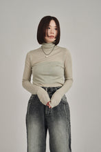 画像をギャラリービューアに読み込む, model：157cm ( greige / FREE )