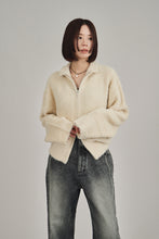 画像をギャラリービューアに読み込む, shaggy zip cardigan