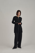 画像をギャラリービューアに読み込む, lace hem knit cardigan