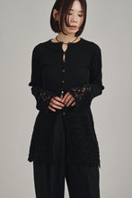 画像をギャラリービューアに読み込む, lace hem knit cardigan