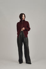 画像をギャラリービューアに読み込む, zip up knit cardigan