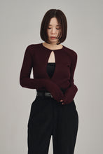 画像をギャラリービューアに読み込む, Vneck knit bodysuit