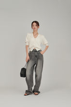 画像をギャラリービューアに読み込む, puff sleeve compact knit cardigan