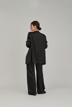画像をギャラリービューアに読み込む, no collar satin jacket