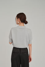 Load image into Gallery viewer, front button polo knit cardigan