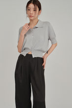 Load image into Gallery viewer, front button polo knit cardigan