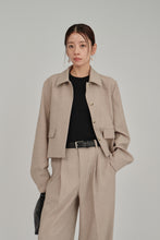 画像をギャラリービューアに読み込む, thin slub short jacket
