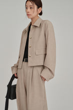 画像をギャラリービューアに読み込む, thin slub short jacket