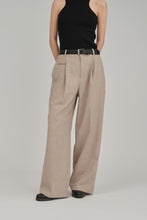 Load image into Gallery viewer, thin slub straight pants