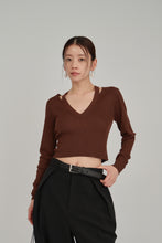 画像をギャラリービューアに読み込む, neck slit knit tops