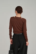 画像をギャラリービューアに読み込む, neck slit knit tops