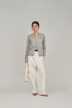 画像をギャラリービューアに読み込む, front layered sheer cardigan