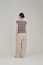 画像をギャラリービューアに読み込む, off shoulder sheer knit tops