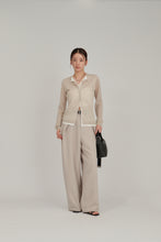 画像をギャラリービューアに読み込む, front layered sheer cardigan