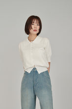 Load image into Gallery viewer, front button polo knit cardigan