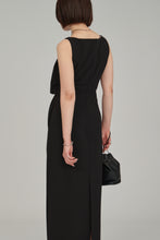 画像をギャラリービューアに読み込む, front split cocoon dress