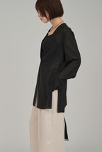 Load image into Gallery viewer, no collar sheer jacket