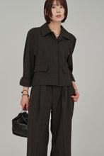 画像をギャラリービューアに読み込む, thin slub short jacket