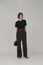 Load image into Gallery viewer, thin slub straight pants