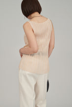 画像をギャラリービューアに読み込む, 後半　詳細記載なしlo271-95 sheer lame no sleeve rib knit