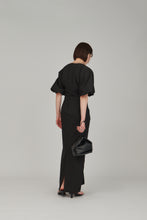 Load image into Gallery viewer, asymmetry neck puff dress