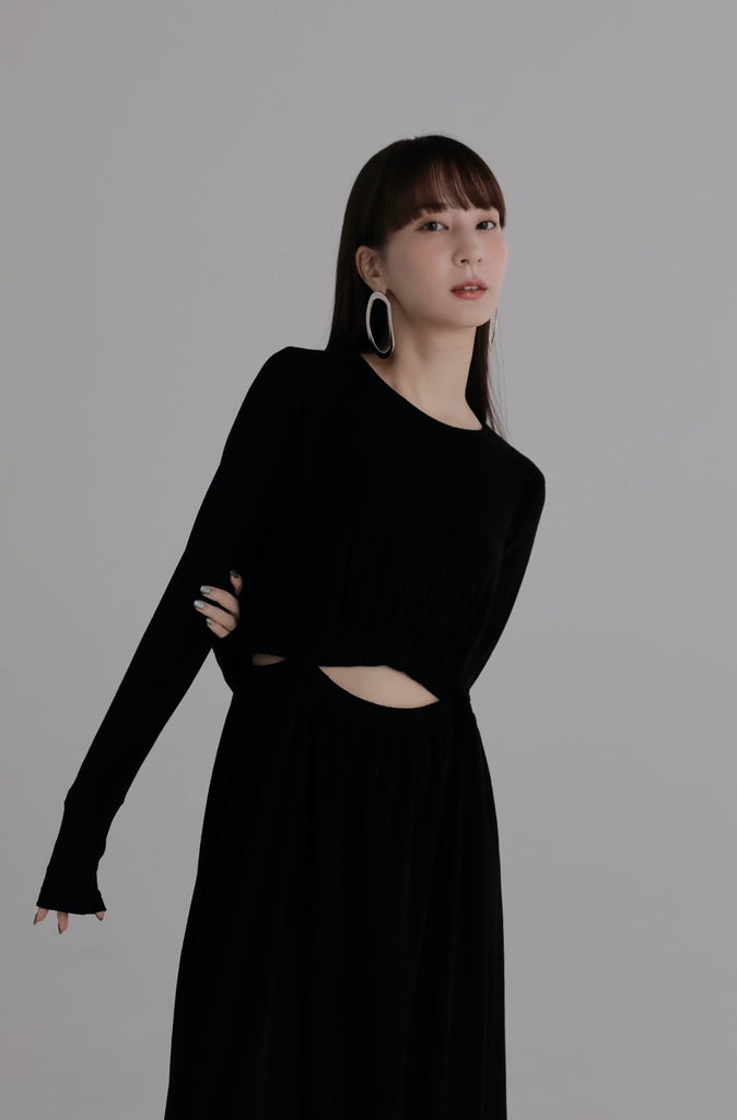 louren waist open flare dress 黒 louren waist open flare dress 黒