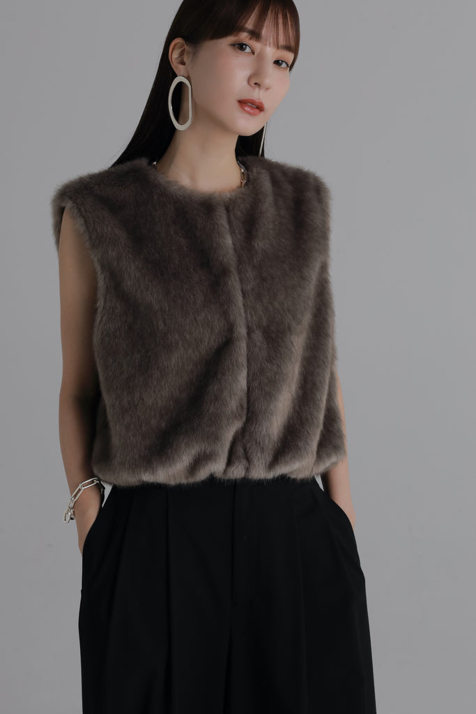 compact fur vest – louren store
