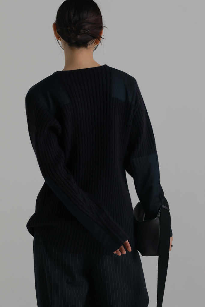 patchwork military knit – louren store