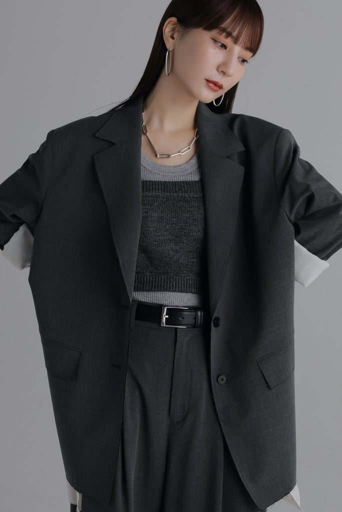cutoff tailored jacket – louren store